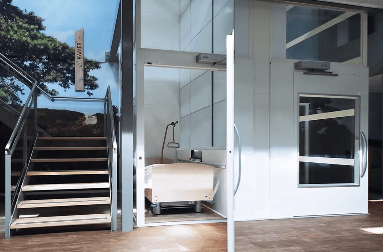 Stretcher lifts for care homes clinics