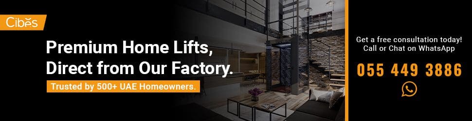 Premium home lift installed inside modern villa with factory direct supply.